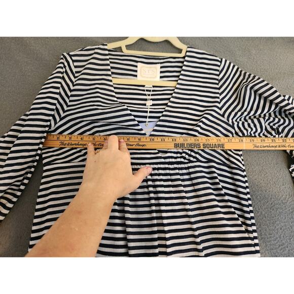 STS Sail to Sable Nautical‎ Blue & White Striped Tunic Tassel 100% Cotton XS NWT - Picture 5 of 11